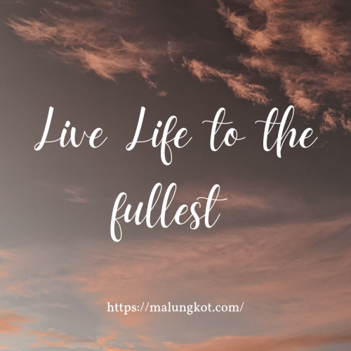 Live life to the fullest