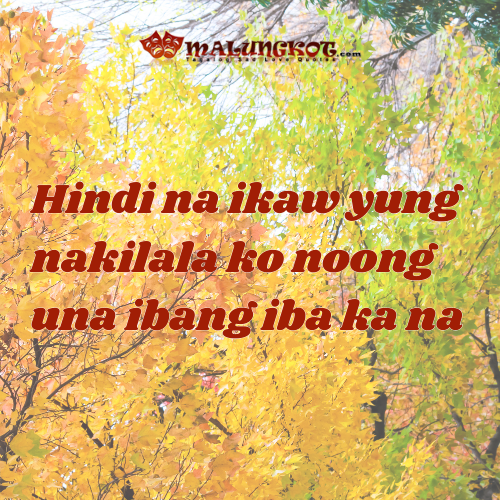 “Hindi na ikaw yung nakilala ko noong una ibang iba ka na”